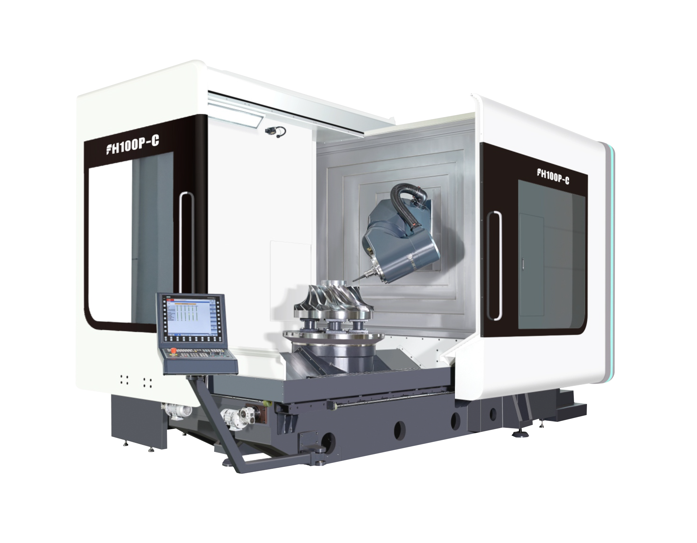 FH-100P五轴联动铣⻋复合加⼯中⼼